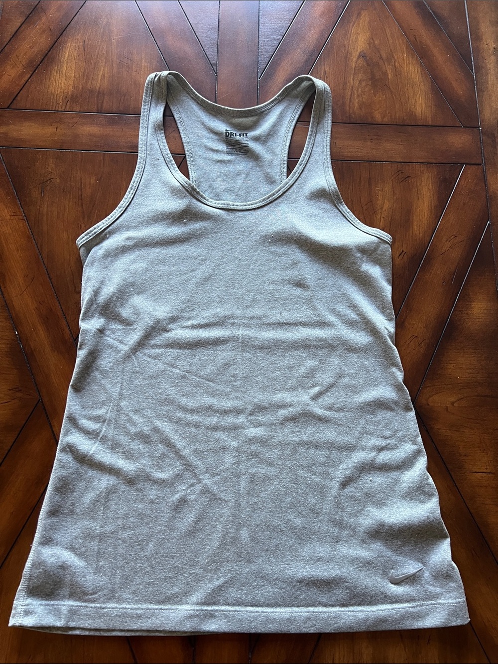Nike Women's Light Gray Racerback Dri-FIT Tank